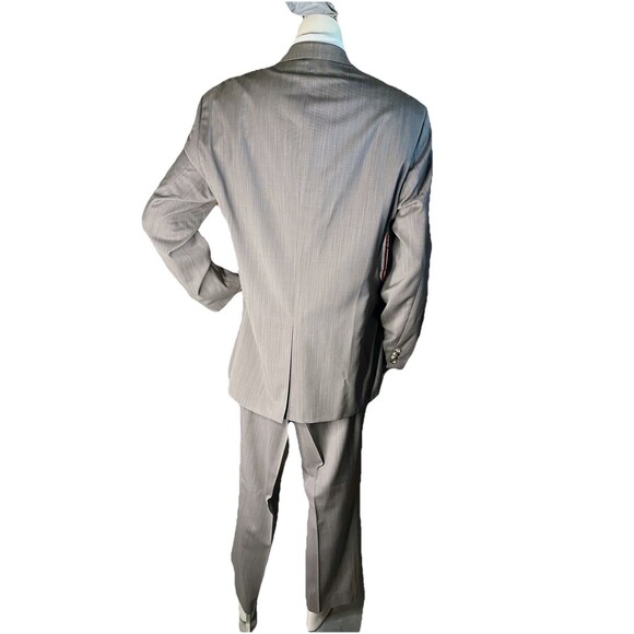 Hugo Boss The Jam76/Sharp1 Men Suit Textured Stripe Wool 48R 38-40x29 USA Made - Picture 6 of 14